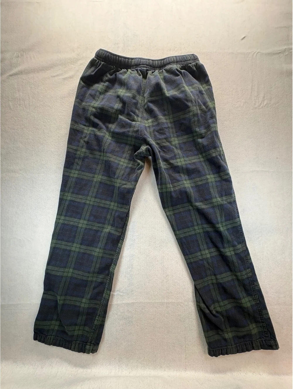 Eddie Bauer Men’s Flannel Plaid Lounge Pants Medium Blue Green Drawstring